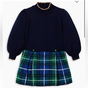 Janie and Jack Navy and Green Plaid Dress